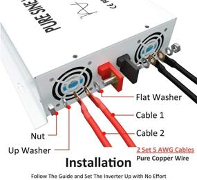 img 1 attached to 🔋 WZRELB Off Grid Pure Sine Wave Power Inverter Generator - DC to AC Converter (2500w 12v 120v) with Enhanced SEO