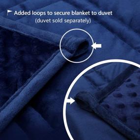img 1 attached to 🛌 DEARTOWN Premium Adult Weighted Blanket - King Size Bed, 15 lbs, Navy Blue - Quility, Glass Beads, Cotton/Minky, 60"x80