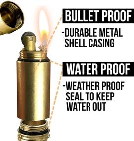 img 3 attached to 🔥 EDC Waterproof Lighter - OPG3 Bullet Keychain with Magnesium Fire Starter for Survival and Emergency Use