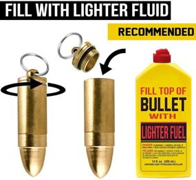 img 2 attached to 🔥 EDC Waterproof Lighter - OPG3 Bullet Keychain with Magnesium Fire Starter for Survival and Emergency Use