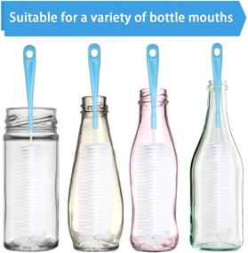 img 3 attached to 🧼 10-Piece Bottle Cleaning Brush Set: Long Handle Cleaner for Washing Bottles, Decanters, Sinks, Baby Bottles, Pipes, and More! Includes Sink Brush, Blind Duster, Straw Cleaner, Sports Water Bottles, Hydro Flask Tumbler