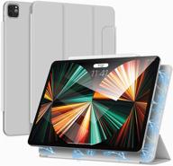 📱 bokeer magnetic case for ipad pro 12.9 5th gen 2021 / ipad pro 12.9 2020 & 2018: auto sleep/wake, apple pencil charging, lightweight trifold cover logo