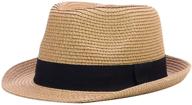 👒 boys' summer panama fedora by sandy ting - essential accessories in hats & caps logo