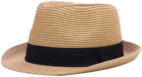 img 4 attached to 👒 Boys' Summer Panama Fedora by Sandy Ting - Essential Accessories in Hats & Caps