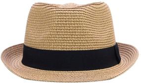 img 1 attached to 👒 Boys' Summer Panama Fedora by Sandy Ting - Essential Accessories in Hats & Caps