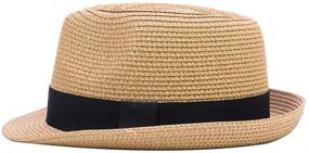 img 3 attached to 👒 Boys' Summer Panama Fedora by Sandy Ting - Essential Accessories in Hats & Caps