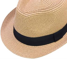 img 2 attached to 👒 Boys' Summer Panama Fedora by Sandy Ting - Essential Accessories in Hats & Caps