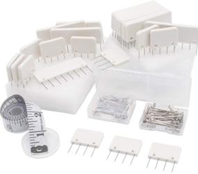 img 4 attached to LAMXD Knit Blockers & Pin Kit: Set of 25 Combs for Blocking Knitting, Crochet, Lace or Needlework Projects – Includes Extra 100 T-pins and Compatible with Blocking Mats for Knitting Mat