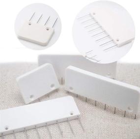 img 1 attached to LAMXD Knit Blockers & Pin Kit: Set of 25 Combs for Blocking Knitting, Crochet, Lace or Needlework Projects – Includes Extra 100 T-pins and Compatible with Blocking Mats for Knitting Mat