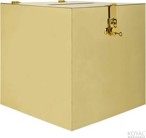 img 1 attached to 🎁 Koyal Wholesale Gold Mirror Acrylic Wedding Card Box with Slot, Gold Lock Buckle, 12x12x12, Wishing Well Card Holder Gift Box for Weddings, Anniversaries, Birthdays, Graduations