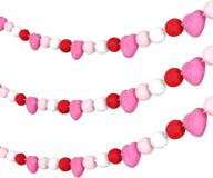 💖 colorful felt ball garlands: 2-piece valentine's day & wedding decoration with 60 balls and 4 colors логотип