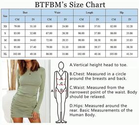 img 1 attached to BTFBM Bodycon Drawstring Stretch Dresses Women's Clothing for Dresses