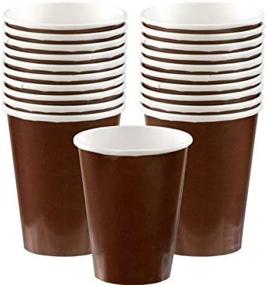 img 2 attached to 🍫 Premium Chocolate Brown Paper Cups, 9 oz. - Pack of 20 - Ideal Party Supply