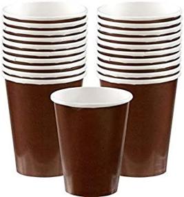 img 3 attached to 🍫 Premium Chocolate Brown Paper Cups, 9 oz. - Pack of 20 - Ideal Party Supply