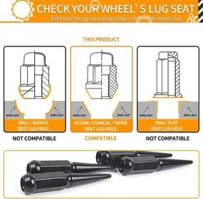 img 2 attached to MIKKUPPA Шипованные гайки крепления колес M14x1.5: 32 шт. Хромированные шипованные гайки крепления колес для Chevy Silverado, F150 и других моделей.