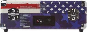 img 1 attached to Victrola VSC-550BT-USA Винтажный портативный проигрыватель грампластинок в стиле чемодана с Bluetooth и встроенными динамиками, 🎵 Улучшенное звучание вертушки, включает дополнительный стилус - Американское флаговое издание для улучшенного SEO