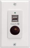 🔌 magnadyne wcp-12v-w white wall mount with 2 usb charging ports, 12v power outlet, and wall plate – improved seo-friendly product name logo