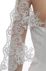 img 2 attached to Декоративные женские аксессуары Tier Georgeous Embroid Sequin Lace