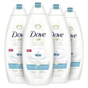 img 4 attached to 🛀 Dove Antibacterial Body Wash 22 oz 4 Count - Body Wash for All Skin Types, Effectively Protects from Dryness
