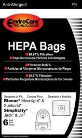 img 3 attached to EnviroCare Replacement HEPA Filtration Vacuum Cleaner Dust Bags: Fits Riccar Moonlight, Sunburst, Simplicity Jack and Jill Canisters - 6 Pack