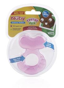 img 3 attached to Nuby Silicone Teethe-eez Teether: Bristled, Hygienic Case, Pink - Top-Rated!