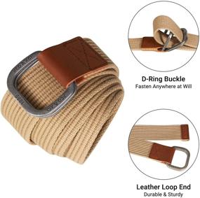 img 3 attached to ITIEZY Canvas Military Double Webbing Men's Accessories and Belts