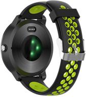 💚 shenray браслеты для garmin vivoactive 3 и samsung gear sport r600 - заменительный браслет в черно-зеленом цвете. логотип