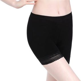 img 3 attached to Stretchy Ultra Thin Lace Safety Shorts Skirts Leggings for Women - Workout Athletic Leggings Designed for Enhanced Comfort