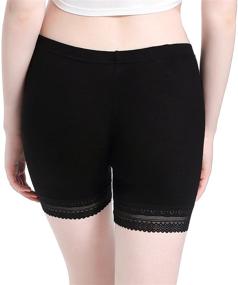 img 2 attached to Stretchy Ultra Thin Lace Safety Shorts Skirts Leggings for Women - Workout Athletic Leggings Designed for Enhanced Comfort