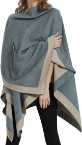 img 3 attached to Versatile and Stylish Scarf Wrap Shawl 🧣 - Perfect Travel Poncho Gift for 2019 Fashion