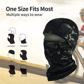 img 2 attached to 🏔️ Multi-Functional Military Camo Face Mask Bandana Balaclava: Tactical Training Essential for Men and Women in Cycling, Skiing, Hunting, and More!