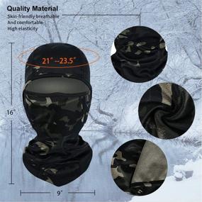 img 3 attached to 🏔️ Multi-Functional Military Camo Face Mask Bandana Balaclava: Tactical Training Essential for Men and Women in Cycling, Skiing, Hunting, and More!