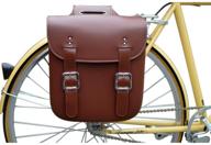 🚲 senqi retro bicycle rack bag: stylish leather rear rack bike bag with robust seatpost attachment - ideal retro bicycle saddle rack accessory logo