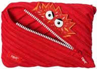 чехол для карандашей zipit talking monstar large: вмещает до 60 ручек с одной длинной молнией! (красный) логотип
