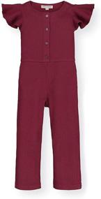 img 4 attached to 👗 Chic and Comfortable: Hope Henry Button Sleeve Girls' Jumpsuit for Stylish Girls