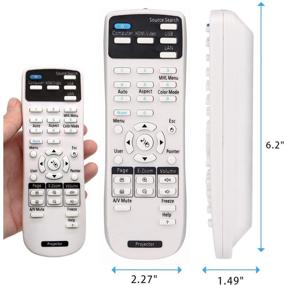 img 3 attached to 📱 ESolid Projector Remote Control Replacement for 1648806 EX3200 EX3240 EX5240 EX5250 EX7240 EX9200 VS240 VS340 VS345 PowerLite 1224 1264 1284 Home Cinema 1040 640 740HD S31 U32 W04 W32 Controller