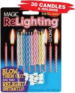 🎉 unbelievable magic relighting birthday candles: 30 candles per package! logo
