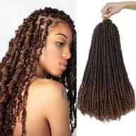 🌊 bohemian water wave crochet hair 18 inch passion twist for curly hair, crochet braiding hair extensions (6pcs, m1b-30) logo