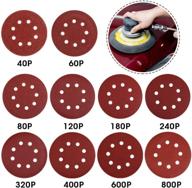 🔸 rovtop 100 pcs sanding discs - 5 inch 8 hole hook and loop sandpaper discs with 10 grades: 40, 60, 80, 120, 180, 240, 320, 400, 600, 800 grits. ideal for random orbital sander logo