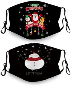 img 4 attached to Snowman Christmas Windproof Washable Bandanas Women's Accessories