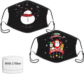 img 3 attached to Snowman Christmas Windproof Washable Bandanas Women's Accessories