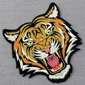 img 2 attached to Exquisite Roaring Bengal Striped Tiger Embroidered - A Majestic Addition to Your Collection