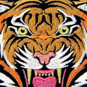 img 3 attached to Exquisite Roaring Bengal Striped Tiger Embroidered - A Majestic Addition to Your Collection