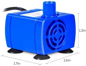 img 1 attached to 🌊 YOUTHINK Low-Pressure Submersible Fountain Pump - Silent with Low Power Consumption, 5.9 feet Power Cord - Ideal for 1.6L and 2.1L Flower Fountains