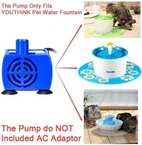 img 2 attached to 🌊 YOUTHINK Low-Pressure Submersible Fountain Pump - Silent with Low Power Consumption, 5.9 feet Power Cord - Ideal for 1.6L and 2.1L Flower Fountains