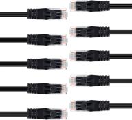 gearit 10-pack 0.5ft cat6 ethernet patch cables 🔌 - без зацепов, гибкие, мягкие вкладки - премиум серия, черный логотип