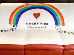 img 2 attached to 🐾 Catrageous Pet Memorial Blanket: A Heartfelt Bereavement Gift for Dog or Cat Loss - Honoring the Rainbow Bridge, with Comforting Sentiment and Colorful Pawprints