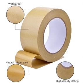 img 1 attached to 📸 Kraft Brown Self-Adhesive Picture Frame Backing Tape Rolls - 2'' Width x 55 Yd