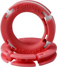 img 1 attached to 🦷 Premium Dental Floss Holder - Zip Rings Reusable (1 Count, Red) for Better Oral Care