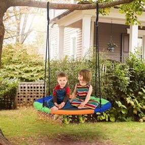 img 3 attached to 🪐 Costzon 40’’ Flying Saucer Tree Swing: Safe & Sturdy Swing for Kids with Easy Assembly - Ideal for Park Backyard, Playground, and Playroom!